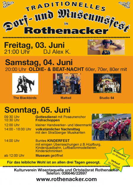 Plakat Dorffest Rothenacker 2022 c Kulturverein Wisentaquelle
